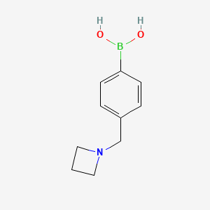 molecular formula C10H14BNO2 B6343626 (4-(Azetidin-1-ylmethyl)phenyl)boronic acid CAS No. 2246662-21-3