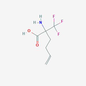 molecular formula C7H10F3NO2 B6343654 2-Amino-2-(trifluoromethyl)hex-5-enoic acid, 97% CAS No. 887267-88-1