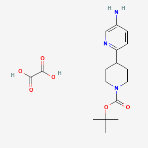 molecular formula C17H25N3O6 B6343661 5-Amino-1-boc-3',4',5',6'-tetrahydro-2'H-[2,4']bipyridinyl oxalate CAS No. 1187928-22-8