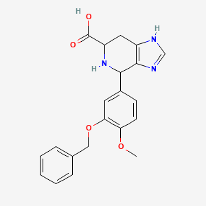 molecular formula C21H21N3O4 B6343679 4-[3-(Benzyloxy)-4-methoxyphenyl]-3H,4H,5H,6H,7H-imidazo[4,5-c]pyridine-6-carboxylic acid CAS No. 1426142-66-6