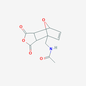 molecular formula C11H11NO5 B6343712 exo-cis-(+/-)-1-(N-Acetylmethyl)-7-oxabicyclo[2.2.1]hept-5-en-2,3-dicarboxylic anhydride;  98% CAS No. 167937-93-1
