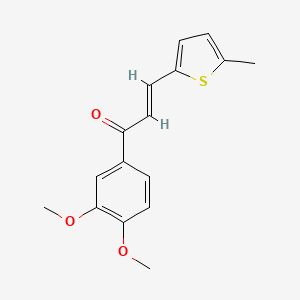 molecular formula C16H16O3S B6343770 (2E)-1-(3,4-Dimethoxyphenyl)-3-(5-methylthiophen-2-yl)prop-2-en-1-one CAS No. 1002926-48-8