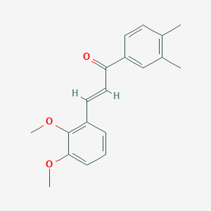 molecular formula C19H20O3 B6343773 (2E)-3-(2,3-Dimethoxyphenyl)-1-(3,4-dimethylphenyl)prop-2-en-1-one CAS No. 91923-47-6