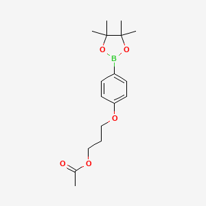 3-(4-(4,4,5.5-Tetramethyl-1.3.2-dioxaborolan-2-yl)phenoxy)propyl acetate