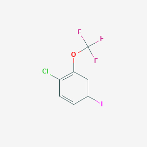 molecular formula C7H3ClF3IO B6343813 1-Chloro-4-iodo-2-(trifluoromethoxy)benzene CAS No. 1198422-68-2
