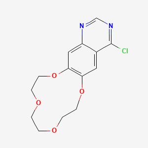 molecular formula C14H15ClN2O4 B6343818 4-Chloro-7H,8H,10H,11H,13H,14H-1,4,7,10-tetraoxacyclododeca[2,3-g]quinazoline CAS No. 1204313-58-5