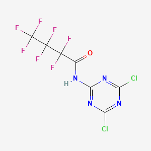 molecular formula C7HCl2F7N4O B6343835 2-N-Heptafluorobutyrylamino-4,6-dichlorotriazine CAS No. 286850-03-1