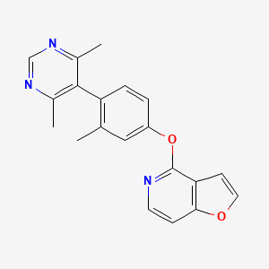 molecular formula C20H17N3O2 B6343875 4-(4-(4,6-Dimethylpyrimidin-5-yl)-3-methylphenoxy)furo[3,2-c]pyridine CAS No. 1609577-07-2