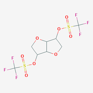 molecular formula C8H8F6O8S2 B6343892 Hexahydrofuro[3,2-b]furan-3,6-diyl bis(trifluoromethanesulfonate), 95% CAS No. 2415751-44-7