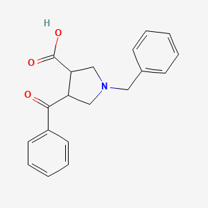 molecular formula C19H19NO3 B6343899 4-Benzoyl-1-benzyl-pyrrolidine-3-carboxylic acid CAS No. 885958-79-2
