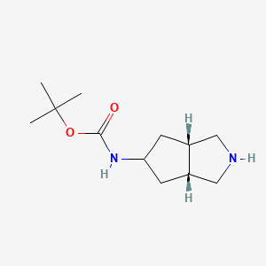 molecular formula C12H22N2O2 B6343908 Rel-t-butyl N-[(3aR,5S,6aS)-octahydrocyclopenta[c]pyrrol-5-yl]carbamate CAS No. 2455450-43-6