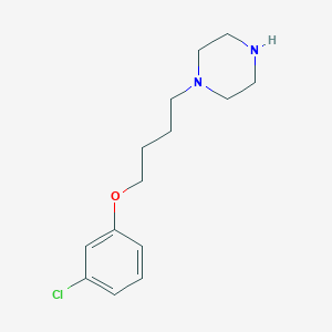 molecular formula C14H21ClN2O B6343928 1-[4-(3-Chlorophenoxy)butyl]piperazine CAS No. 401805-09-2