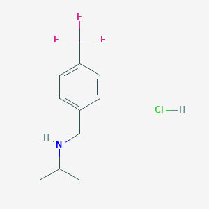 (Propan-2-yl)({[4-(trifluoromethyl)phenyl]methyl})amine hydrochloride