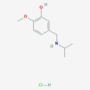 molecular formula C11H18ClNO2 B6343938 2-Methoxy-5-{[(propan-2-yl)amino]methyl}phenol hydrochloride CAS No. 1240567-43-4