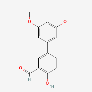 molecular formula C15H14O4 B6343982 4-(3,5-Dimethoxyphenyl)-2-formylphenol, 95% CAS No. 1063714-84-0