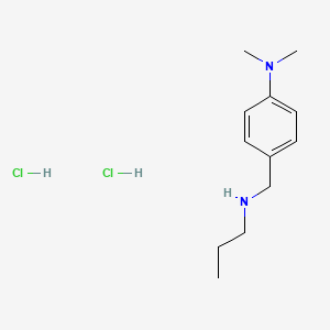 molecular formula C12H22Cl2N2 B6344005 N,N-Dimethyl-4-[(propylamino)methyl]aniline dihydrochloride CAS No. 1240578-26-0