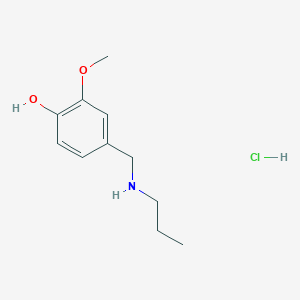molecular formula C11H18ClNO2 B6344013 盐酸2-甲氧基-4-[(丙氨基)甲基]苯酚 CAS No. 1240567-85-4