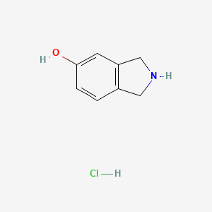 molecular formula C8H10ClNO B6344025 Isoindolin-5-ol hydrochloride;  97% CAS No. 1126832-40-3