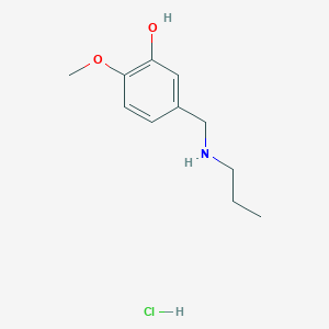molecular formula C11H18ClNO2 B6344041 2-甲氧基-5-[(丙氨基)甲基]苯酚盐酸盐 CAS No. 1240566-68-0
