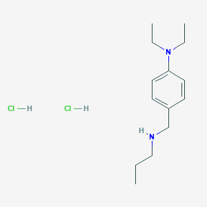 molecular formula C14H26Cl2N2 B6344043 二盐酸 N,N-二乙基-4-[(丙氨基)甲基]苯胺 CAS No. 1240581-86-5