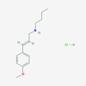 molecular formula C14H22ClNO B6344106 Butyl[(2E)-3-(4-methoxyphenyl)prop-2-en-1-yl]amine hydrochloride CAS No. 1240590-85-5