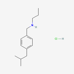 molecular formula C14H24ClN B6344110 {[4-(2-Methylpropyl)phenyl]methyl}(propyl)amine hydrochloride CAS No. 1240566-81-7