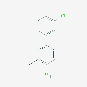 molecular formula C13H11ClO B6344154 4-(3-Chlorophenyl)-2-methylphenol, 95% CAS No. 634192-29-3