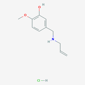 molecular formula C11H16ClNO2 B6344169 2-Methoxy-5-{[(prop-2-en-1-yl)amino]methyl}phenol hydrochloride CAS No. 1240571-51-0