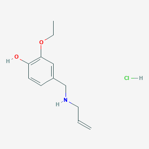 molecular formula C12H18ClNO2 B6344223 2-Ethoxy-4-{[(prop-2-en-1-yl)amino]methyl}phenol hydrochloride CAS No. 1240578-72-6