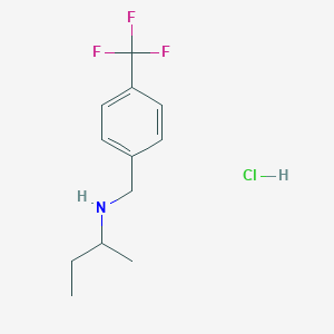 molecular formula C12H17ClF3N B6344233 (丁烷-2-基)({[4-(三氟甲基)苯基]甲基})胺盐酸盐 CAS No. 1240569-64-5