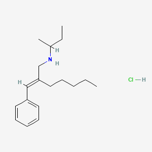 (Butan-2-yl)[(2E)-2-(phenylmethylidene)heptyl]amine hydrochloride