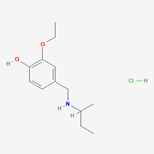 molecular formula C13H22ClNO2 B6344268 4-{[(Butan-2-yl)amino]methyl}-2-ethoxyphenol hydrochloride CAS No. 1240578-22-6