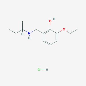 molecular formula C13H22ClNO2 B6344275 2-{[(Butan-2-yl)amino]methyl}-6-ethoxyphenol hydrochloride CAS No. 1240569-91-8