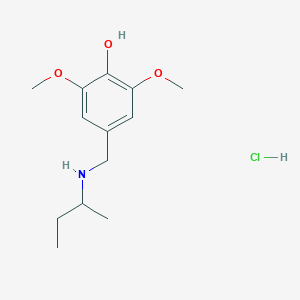 molecular formula C13H22ClNO3 B6344283 盐酸4-{[(丁-2-基)氨基]甲基}-2,6-二甲氧基苯酚 CAS No. 1240571-58-7