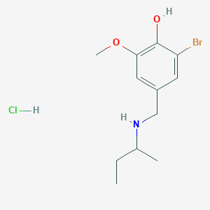 molecular formula C12H19BrClNO2 B6344290 2-Bromo-4-{[(butan-2-yl)amino]methyl}-6-methoxyphenol hydrochloride CAS No. 1240570-94-8