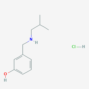 molecular formula C11H18ClNO B6344298 3-{[(2-Methylpropyl)amino]methyl}phenol hydrochloride CAS No. 1240570-11-9