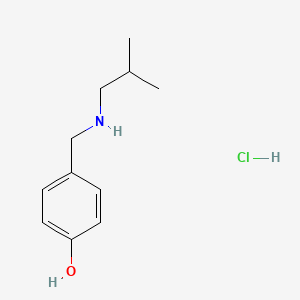 molecular formula C11H18ClNO B6344303 4-{[(2-Methylpropyl)amino]methyl}phenol hydrochloride CAS No. 1240578-44-2