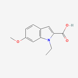 molecular formula C12H13NO3 B6344335 1-Ethyl-6-methoxy-1H-indole-2-carboxylic acid CAS No. 1240579-05-8