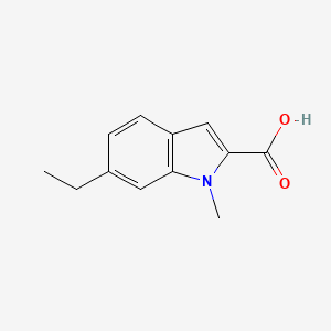 molecular formula C12H13NO2 B6344341 6-Ethyl-1-methyl-1H-indole-2-carboxylic acid CAS No. 1240579-09-2