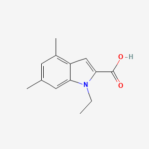 molecular formula C13H15NO2 B6344348 1-Ethyl-4,6-dimethyl-1H-indole-2-carboxylic acid CAS No. 1240570-57-3