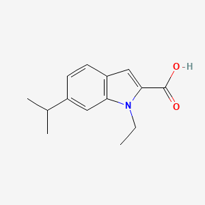 molecular formula C14H17NO2 B6344356 1-Ethyl-6-(propan-2-yl)-1H-indole-2-carboxylic acid CAS No. 1240578-58-8
