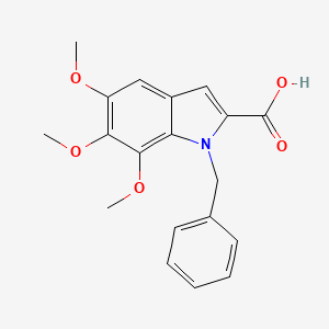 molecular formula C19H19NO5 B6344362 1-Benzyl-5,6,7-trimethoxy-1H-indole-2-carboxylic acid CAS No. 1240571-20-3