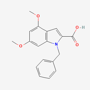 molecular formula C18H17NO4 B6344367 1-Benzyl-4,6-dimethoxy-1H-indole-2-carboxylic acid CAS No. 1240578-60-2