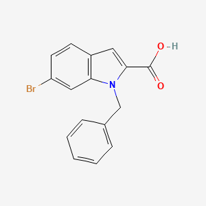 molecular formula C16H12BrNO2 B6344373 1-苄基-6-溴-1H-吲哚-2-羧酸 CAS No. 1240578-62-4