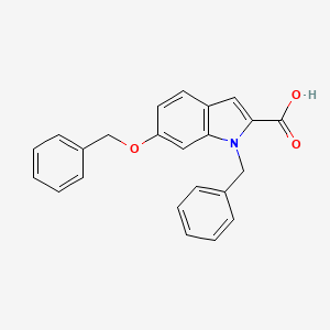 molecular formula C23H19NO3 B6344379 1-Benzyl-6-(benzyloxy)-1H-indole-2-carboxylic acid CAS No. 1240572-38-6