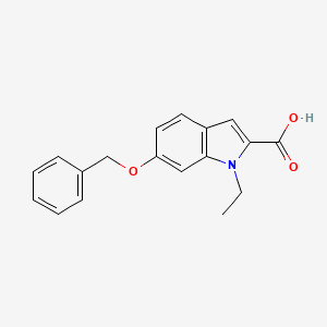 molecular formula C18H17NO3 B6344386 6-(Benzyloxy)-1-ethyl-1H-indole-2-carboxylic acid CAS No. 1240568-01-7