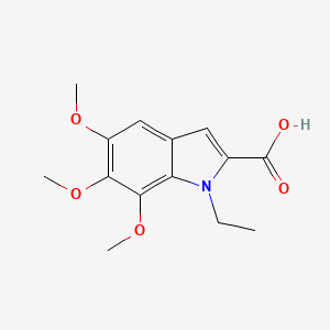 molecular formula C14H17NO5 B6344394 1-Ethyl-5,6,7-trimethoxy-1H-indole-2-carboxylic acid CAS No. 1240567-92-3
