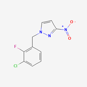 molecular formula C10H7ClFN3O2 B6344403 1-[(3-Chloro-2-fluorophenyl)methyl]-3-nitro-1H-pyrazole CAS No. 1240571-40-7