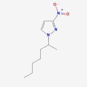 molecular formula C10H17N3O2 B6344419 1-(Heptan-2-yl)-3-nitro-1H-pyrazole CAS No. 1240573-08-3