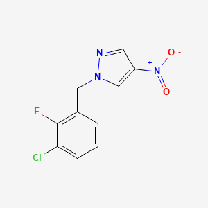 molecular formula C10H7ClFN3O2 B6344422 1-[(3-Chloro-2-fluorophenyl)methyl]-4-nitro-1H-pyrazole CAS No. 1240579-31-0